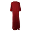 Women's Irregular Lattice Patchwork Long Dresses Vintage Buttons O Neck Half Sleeves Casual Lady Commuting Dress