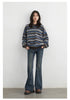 Women Jeans High Waisted Slightly Flared Slim Female Denim Pants Blue Ladies Trousers Autumn Winter