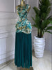 Women Printed Ruched Stacked Fit and Flare Long Maxi Dress Winter Evening Party Education Vacation Dresses Vestido