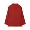 Women's Blazer Office Lady Long Sleeve Double-breasted Mid-length Casual Suit Coat Elegant Simple Stylish Outerwear