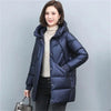 Hooded Cotton Coat Women's Mid-Length Winter Jackets Elegant Mother's Parkas Padded Jacket Thick Down Padded Jacket Vintage
