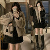 Double Sided Winter Coat Women Clothing Imitation Mink Fur Fur Hooded Cotton Jacket Female Warm Plush Cotton-padded Outerwea