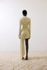Irregular Draped Ruched Sexy Mini Dress Women Gown Elegant Turtleneck Long Sleeve High Waist Pleated Club Party Dress