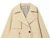 Women's Spring Retro Adjustable Waist Lapel Short Trench Coat Female High Street Casual Long Sleeve Windbreaker Mujer
