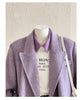 Women's Double-faced Woolen Coat Spring Autumn Suit Collar Double Breasted Long Sleeve Temperament Commuting Purple Jacket