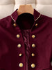 Chic Stand Collar Long Sleeve Jacket Outerwear Office Lady Spring Autumn Elegant Tailed Blazers Coat For Women Tops