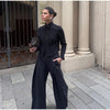 Chic Stand Collar Military Jacket Women Full Sleeve V-neck Single Breasted Short Jackets Lady Spring Commute Coat