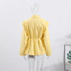 Chic Oversize Floral Printed Women Jacket Padded Lapel Lace Up Loose Coat Long Sleeve High Waist Outwears Lady Streetwear