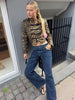 Vintage Leopard Cropped Coat Statement Faux Fur Spotted Jacket Autumn Casual Chic Women Street Outfits
