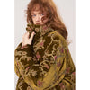 Women's Winter Down Jacket, Retro Floral Embroidery Stand Collar Puffer Coat, Romantic Thick Warm Padded Top