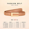 Genuine Leather Belt for Women; Cowhide Waist Belt; Versatile Smooth Buckle; Dress Decoration Belt for