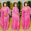 Elegant African Dresses for Women Traditional Dashiki Lace Boubou Plus Size Wedding Party Gown Muslim Kaftan Maxi Dress