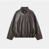 Chic Pu Leather Women's Jackets Skirts Suit Vintage Stand Collar Zipper Full Sleeve Outfits Female Autumn Lady Streetwears
