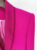 High Street Designer Jacket Women's Ostrich Real Feather Embellished Diamonds Shawl Collar Blazer