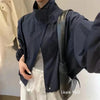 Women's Short Jacket Spring Autumn Korean Version Stand-up Collar Ladies Coat Loose Casual Female Overcoat
