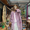 Spring Retro Print Ramie Loose Women Thin Wind Coats Leisure Long Trench Vintage Chinese Style Coat