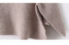 French Retro 100% Pure Wool Shawl Women's Autumn Winter High Neck Thick Warm Cover Knitted Scarf, One-Piece Cape