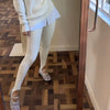Women Casual Y2K Elastic High Waist Slim Fit Long Trousers Ribbed Knitwear Tight Step on Foot Leggings Sporty Pants