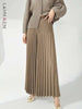 niche design pleated pants for women loose casual wide leg elastic waist trousers spliced tide straight 2DB2555