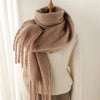 240x38cm Women's Cashmere Winter Scarf - Soft Warm Pashmina Wrap, Thick Long Shawl with Tassels, Elegant Poncho Blanket