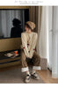 Autumn Winter Loose All-match Corduroy Pants Elastic Waist Solid Fleece Casual Straight Pants Vintage Women Clothing