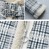 Winter Lamb Wool Woolen Coat Thick Plus Velvet Warm Cotton Coat Women Long Grid Parker Overcoat Plus Size Cold Trench Coats
