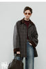 Women Coat Winter 100% Sheep Wool Corduroy Plaid Patterned Patchwork Woolen Coat