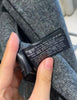 Original Grey Women's wool blend woolen coat with belt, double-sided fleece long woolen coat