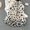 Y2k Grunge Long Sleeve Blazer Women + Slim Waist Mid-length A-line Strap Dresses Autumn Two Piece Sets