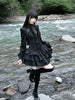 Aoaiiys Mini Dress Women Black Gothic Lace Spliced Dresses Y2K Japanese Streetwear Lolita Dresses Spicy Girls Fall Clothes
