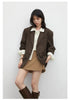 Retro Women Blazers Korean Casual Laple Loose Solid Office Lady Suit Jackets Female Clothing Spring Autumn