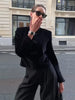 Elegant Women's Jacket Stand Collar Chinese Knot Single Breasted Female Velvet Coat Spring Vintage Chic Lady Coats