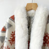 Plus Size Women's Poncho Knitted Cashmere Shawl Coat Warm Autumn Winter Lady Pashmina Wrap with Fur Collar Cozy Wool Scarf Cloak