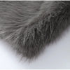 Chic Grey Fluffy Faux Fur Jacket Women Elegant O Neck Long Sleeves Cropped Coats Autumn Winter Lady High Street Outwears