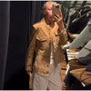 Vintage Suede Jackets Women's Full Sleeves Single-breasted Waist-cinching Stand Collar Coats Ladies Autumn Outwear