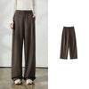 Women's Wide Leg Suit Pants Fall Drapey Seam Detail Tailored Office
