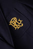 Navy Blue Blazer Autumn Winter Sophisticated Embroidered Suit Slim Fit Preppy Micro-Logo Blazer Ropa Mujer Woman Traf