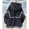 European Goods Ribbon Stitching Contrast Jacket Women's Spring and Autumn Leisure Loose Slim Short Trench Coat