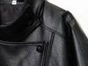 Chic Black Faux Leather Jackets Women Long Sleeve Buttons Elastic Oversized Coats Autumn Winter Streetwear