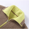 Spring Contrast Knitted Cardigan Jackets For Women Elegant Long Sleeve Pockets Zipper Sweater Street Lady Chic Outwear