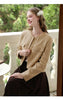 Tweed Short Coats for Women French Camel Wood Ear Collar Bead Autumn Retro Quality Jackets 2243185796