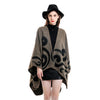 Fitshinling Auspicious Cloud Pattern Winter Shawls And Wraps Bohemian Fringe Oversized Womens Winter Ponchos And Capes