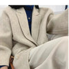 Double-sided Cashmere Coat Long Wool Thickened Suit Style Thickened Loose Wool Jacket Coat for Women