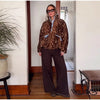 Fleece Women's Jacket Coat Deer Print Half Zip Pullover Jacket Color Block Collar Long Sleeve Cropped Chic Outerwear For Ladies