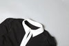 Autumn Color Patchwork Mini Dress Women Turn Down Collar Long Sleeve Slim Bodycon Streetwear Office Lady Outfits