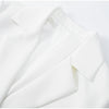 Chic White Waist Cinching Dress Women Full Sleeve Deep V-neck Double Breasted Mini Vestidos Lady High Street Robe