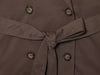 Women Short Trench Coat Lapel Double Breasted Belted Waist Long Sleeve Cropped Windbreaker Casual Commuter Outerwear