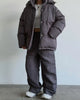 Striped Cotton Jacket Two‑piece Set Women Hooded Zip‑up Coat Wide‑leg Pants Suit Autumn Winter Daily Commute Outfit
