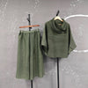 2 Pieces Sets For Women Beading Loose Shirts With Wide Leg Pants Female Elegant Clothing Spring Autumn 2DB2230