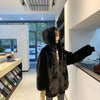 Korean Loose Thick Plush Coat For Women Winter Imitation Fur Rabbits Grass Coat Female Warm Zipper Jacket Hooded Parka Overcoat